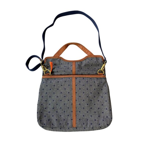 Fossil Blue and Brown Shoulder Bag - Picture 2 of 15